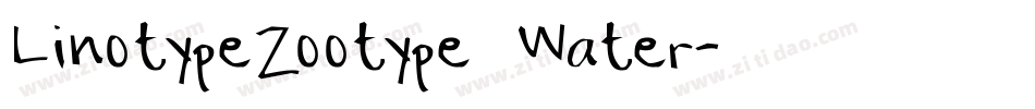 LinotypeZootype Water字体转换